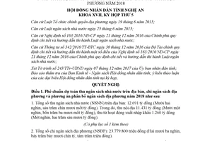 Nghị quyết 14/NQ-HĐND 2017 phê chuẩn dự toán thu ngân sách nhà nước Nghệ An