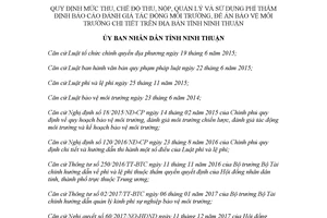 Quyết định 142/2017/QĐ-UBND sử dụng phí thẩm định đánh giá tác động môi trường Ninh Thuận