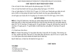 Quyết định 70/QĐ-UBND 2018 công bố Danh mục văn bản Hội đồng nhân dân hết hiệu lực Cà Mau