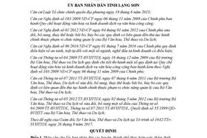 Quyết định 04/2018/QĐ-UBND Phân cấp cấp Giấy phép kinh doanh karaoke Lạng Sơn