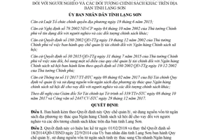 Quyết định 64/2017/QĐ-UBND sử dụng vốn ngân sách ủy thác qua Ngân hàng để cho vay Lạng Sơn