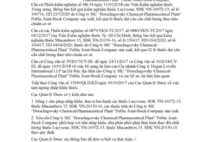 Công văn 1112/QLD-TTra 2018 nhập khẩu và lưu hành thuốc