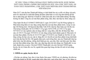 Chỉ thị 02/CT-UBND 2018 phát triển chăn nuôi phòng chống dịch bệnh gia súc gia cầm Hà Nội