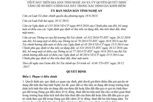 Quyết định 02/2018/QĐ-UBND cơ quan xác định giá khởi điểm đấu giá quyền sử dụng đất Nghệ An