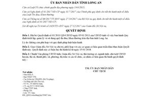 Quyết định 02/2018/QĐ-UBND bãi bỏ Quyết định 01/2011/QĐ-UBND Long An
