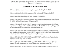 Quyết định 02/2018/QĐ-UBND Quy định quản lý bảo trì đường bộ Bình Định