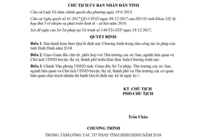 Quyết định 4897/QĐ-UBND 2017 Chương trình trọng tâm công tác tư pháp Bình Định 2018
