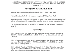 Quyết định 35/QĐ-UBND 2018 văn bản quy phạm Hội đồng nhân dân tỉnh hết hiệu lực Bình Phước