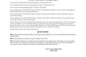 Quyết định 09/2018/QĐ-UBND Quy định quản lý khai thác và bảo trì công trình đường bộ Điện Biên