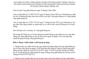 Circular 44/2017/TT-BTTTT accreditation of information technology certificates used in Vietnam