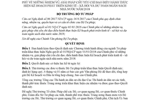 Quyết định 85/QĐ-BTP 2018 Chương trình hành động ngành Tư pháp phát triển kinh tế xã hội