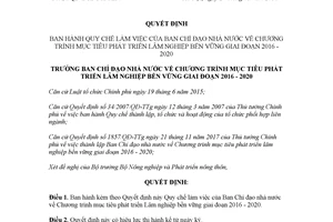 Quyết định 21/QĐ-BCĐCTPTLN 2018 Quy chế làm việc Ban Chỉ đạo nhà nước về phát triển Lâm nghiệp