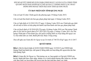 Quyết định 01/2018/QĐ-UBND bãi bỏ 22/2013/QĐ-UBND quản lý thống nhất đối ngoại Quảng Ngãi