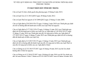 Quyết định 05/2018/QĐ-UBND quy định giá tính thuế tài nguyên Sóc Trăng