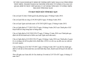 Quyết định 56/2017/QĐ-UBND hệ thống biểu mẫu báo cáo thanh toán vốn đầu tư công Bắc Kạn