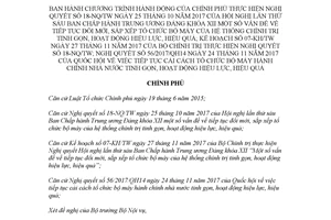 Nghị quyết 10/NQ-CP 2018 thực hiện Nghị quyết 18-NQ/TW tổ chức bộ máy chính trị tinh gọn