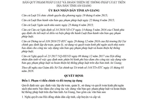Quyết định 04/2018/QĐ-UBND quyết toán kinh phí bảo đảm xây dựng văn bản quy phạm An Giang