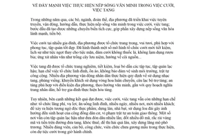 Chỉ thị 05/CT-TTg 2018 đẩy mạnh việc thực hiện nếp sống văn minh trong việc cưới việc tang