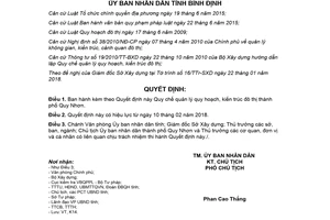 Quyết định 05/2018/QĐ-UBND Quy chế quản lý quy hoạch kiến trúc đô thị Quy Nhơn Bình Định