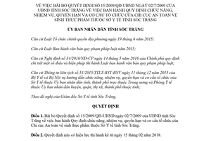 Quyết định 06/2018/QĐ-UBND bãi bỏ Quyết định 15/2009/QĐ-UBND Sóc Trăng