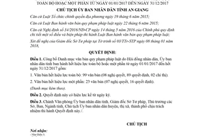 Quyết định 175/QĐ-UBND 2018 Danh mục văn bản quy phạm của Ủy ban tỉnh hết hiệu lực An Giang