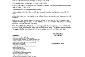 Nghị định 20/2018/NĐ-CP Điều lệ Tập đoàn Hóa chất Việt Nam