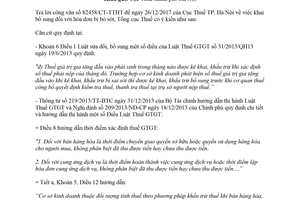 Công văn 414/TCT-KK 2018 khai bổ sung hóa đơn bị bỏ sót