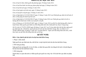 Nghị quyết 123/2018/NQ-HĐND quy định lệ phí hộ tịch Kiên Giang