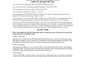 Nghị quyết 125/2018/NQ-HĐND quy định lệ phí cấp giấy chứng nhận quyền sử dụng đất Kiên Giang