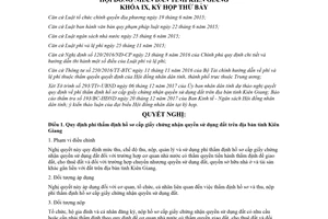 Nghị quyết 126/2018/NQ-HĐND phí thẩm định cấp giấy chứng nhận quyền sử dụng đất Kiên Giang