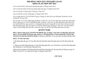 Nghị quyết 136/2018/NQ-HĐND bãi bỏ Nghị quyết 59/2012/NQ-HĐND Kiên Giang