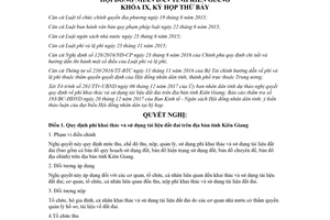 Nghị quyết 132/2018/NQ-HĐND quy định phí khai thác và sử dụng tài liệu đất đai Kiên Giang