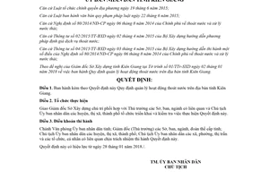 Quyết định 01/2018/QĐ-UBND quy định quản lý hoạt động thoát nước Kiên Giang