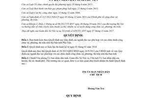 Quyết định 02/2018/QĐ-UBND ngành đào tạo phù hợp với chức danh công chức xã phường Phú Yên