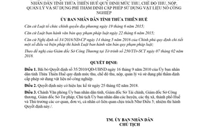 Quyết định 12/2018/QĐ-UBND bãi bỏ 35/2010/QĐ-UBND phí thẩm định cấp phép vật liệu nổ Huế