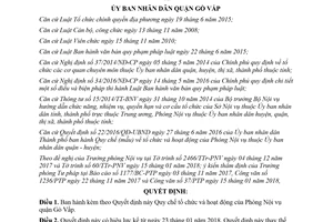 Quyết định 02/2018/QĐ-UBND Quy chế tổ chức của Phòng Nội vụ quận Gò Vấp Hồ Chí Minh