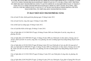 Quyết định 03/2018/QĐ-UBND sửa đổi 38/2015/QĐ-UBND 16/2016/QĐ-UBND Đà Nẵng