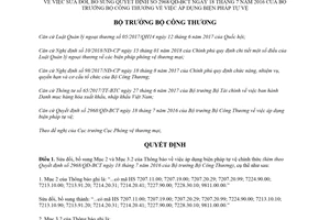 Quyết định 538/QĐ-BCT 2018 sửa đổi 2968/QĐ-BCT áp dụng biện pháp tự vệ chính thức