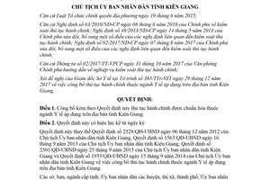 Quyết định 61/QĐ-UBND 2018 công bố chuẩn hóa thủ tục hành chính ngành Y tế Kiên Giang