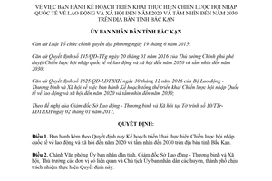 Quyết định 28/QĐ-UBND 2018 thực hiện Chiến lược hội nhập quốc tế lao động xã hội Bắc Kạn