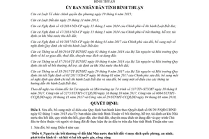 Quyết định 05/2018/QĐ-UBND sửa đổi 08/2015/QĐ-UBND bồi thường hỗ trợ tái định cư Bình Thuận