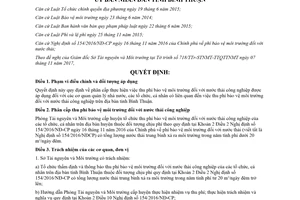 Quyết định 03/2018/QĐ-UBND phân cấp thu phí bảo vệ môi trường nước thải công nghiệp Bình Thuận