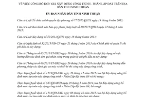 Quyết định 09/2018/QĐ-UBND công bố Đơn giá xây dựng công trình Phần lắp đặt Ninh Thuận