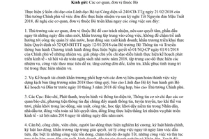 Công văn 525/BTTTT-VP 2018 đôn đốc thực hiện nhiệm vụ sau kỳ nghỉ Tết Nguyên đán Mậu Tuất