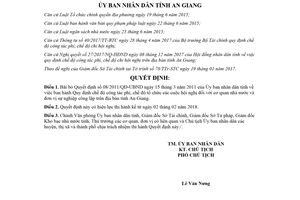 Quyết định 01/2018/QĐ-UBND bãi bỏ Quyết định 08/2011/QĐ-UBND An Giang