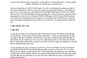 Kế hoạch 18/KH-UBND 2018 cung cấp thông tin dịch vụ công trực tuyến mức độ 3 4 Lào Cai