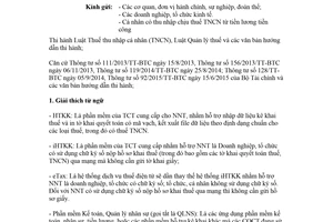 Công văn 5749/CT-TNCN 2018 quyết toán thuế thu nhập cá nhân Hà Nội 2017