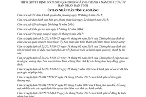 Quyết định 03/2018/QĐ-UBND sửa đổi Quyết định 23/2015/QĐ-UBND Cao Bằng