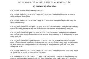 Quyết định 201/QĐ-BTC 2018 Quy chế An toàn thông tin mạng