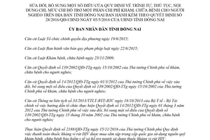 Quyết định 01/2018/QĐ-UBND sửa đổi mức chi hỗ trợ khám bệnh cho người nghèo Đồng Nai